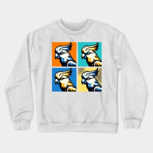 Pop Cockatoo Art - Cool Birds Crewneck Sweatshirt